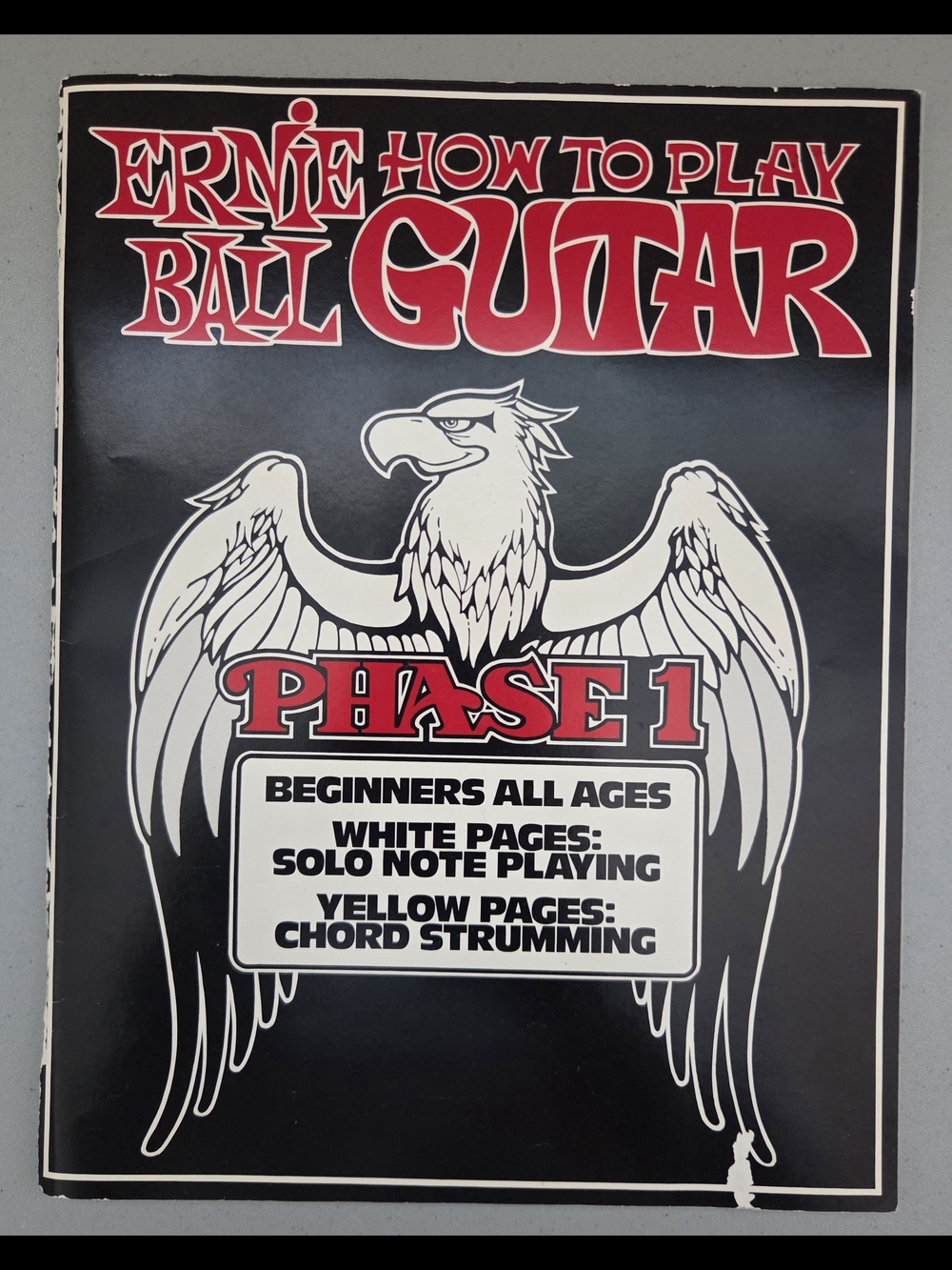 Vintage Ernie Ball Guitar Poster - Black & Red Phase 1